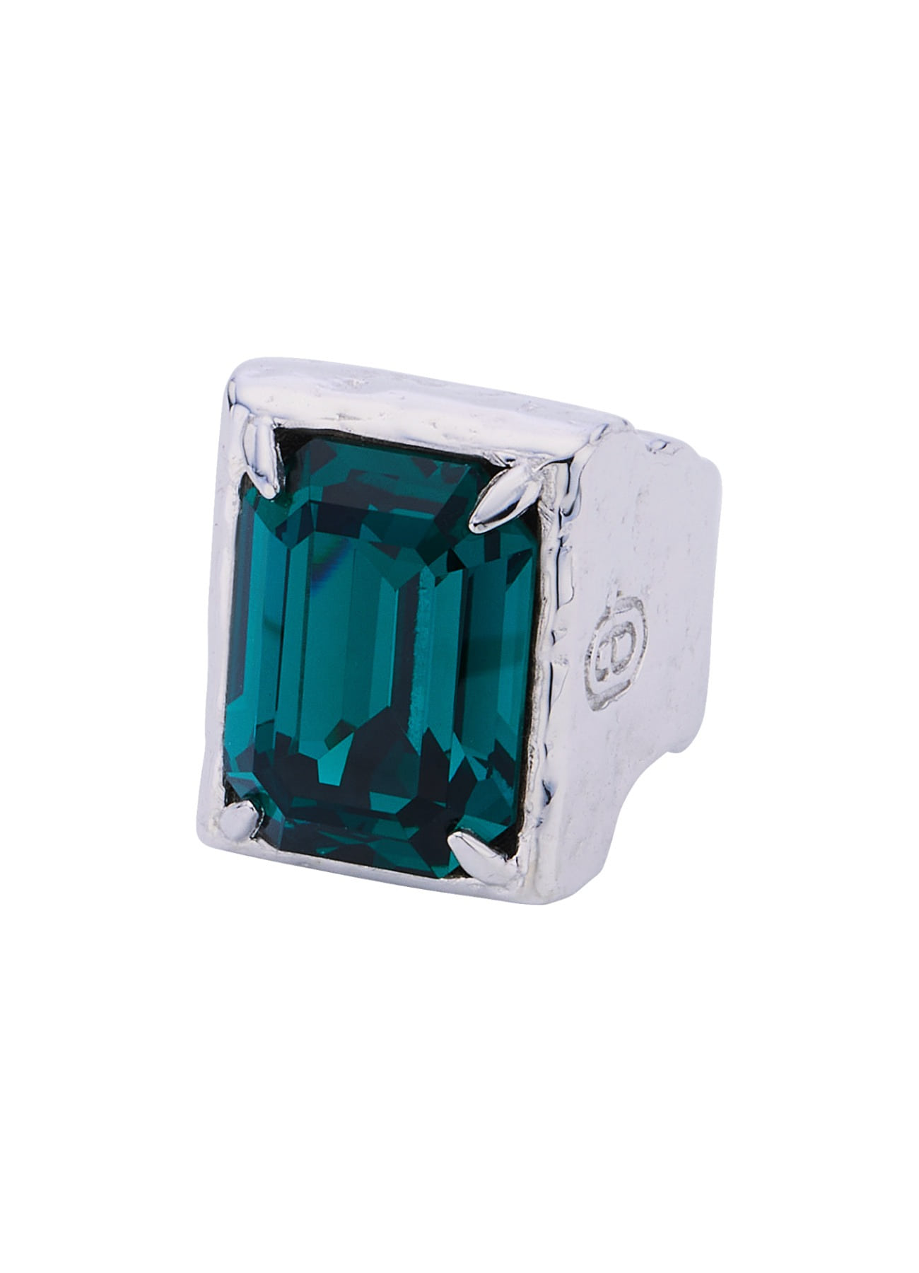 B.W.L.K Ring-35 Sqaure Green Swarovski Crystal